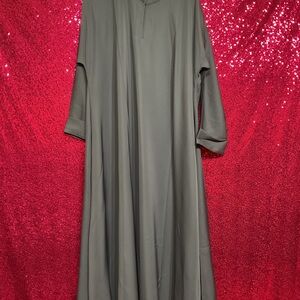 Elegant Olive Green Maxi Dress